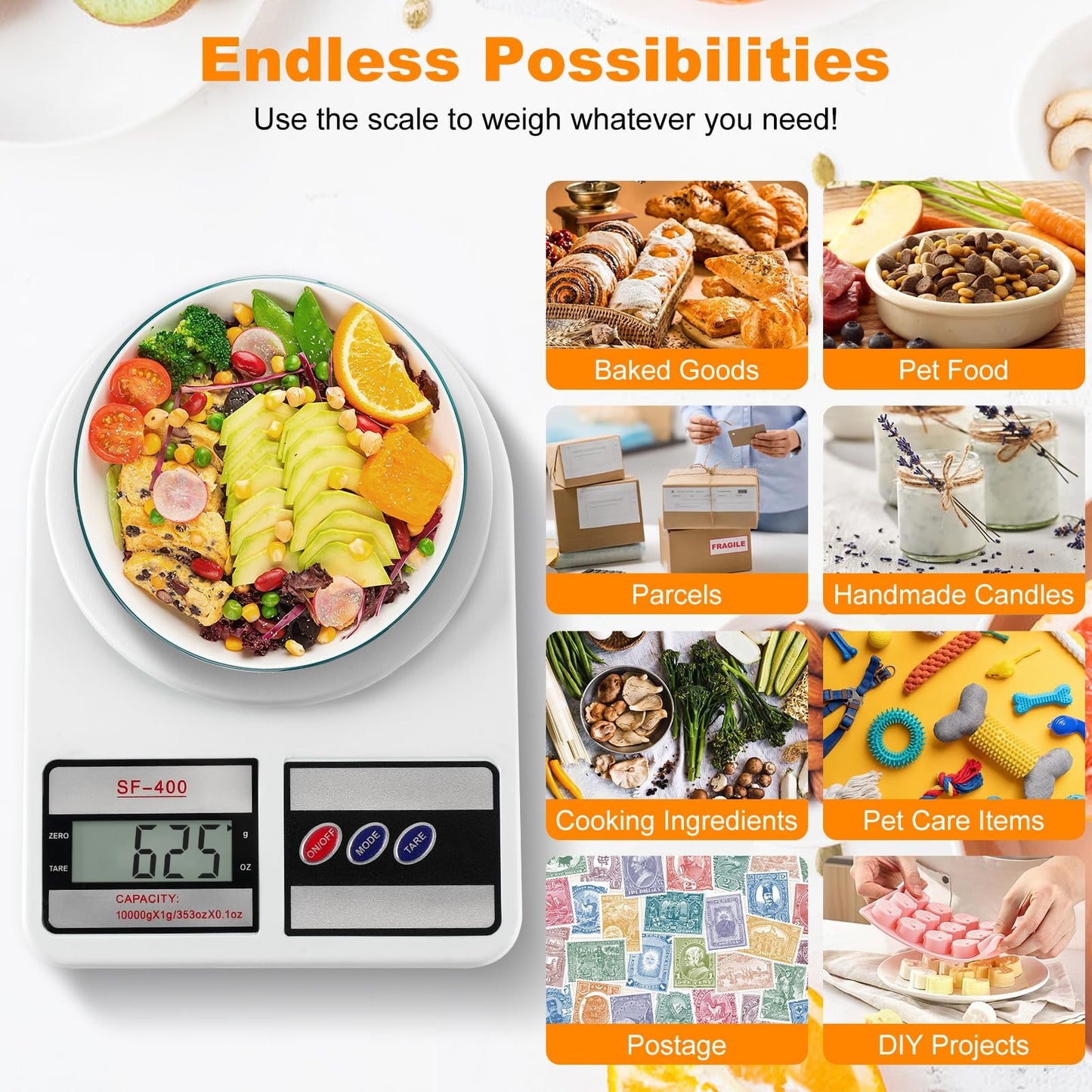 DIGITAL KITCHEN SCALE – 10KG STAINLESS STEEL
