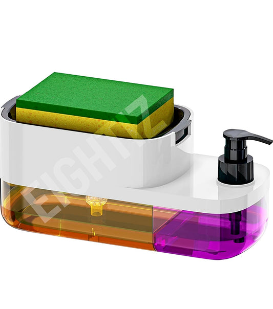 SR BRAND 3-IN-1 SOAP & SPONGE DISPENSER