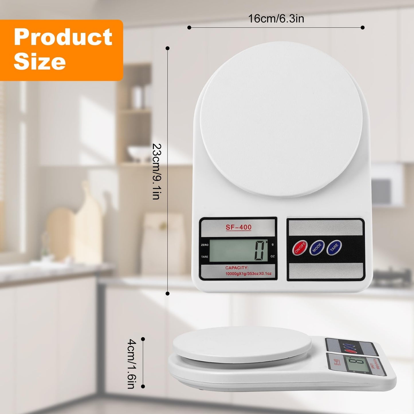 DIGITAL KITCHEN SCALE – 10KG STAINLESS STEEL