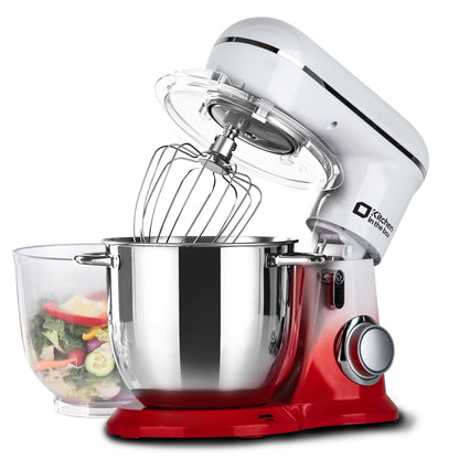 Kitchen in the box Stand Mixer, 4.5QT+5QT Two bowls Electric Food Mixer, 10 Speeds 3-IN-1 Kitchen Mixer for Daily Use with Egg Whisk,Dough Hook,Flat Beater (Onyx Black, 5QT)