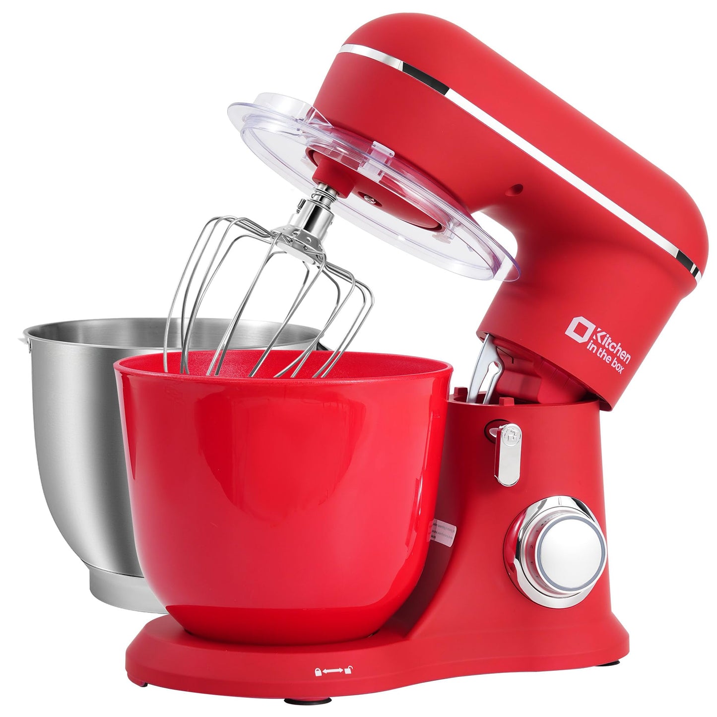 Kitchen in the box Stand Mixer, 4.5QT+5QT Two bowls Electric Food Mixer, 10 Speeds 3-IN-1 Kitchen Mixer for Daily Use with Egg Whisk,Dough Hook,Flat Beater (Onyx Black, 5QT)