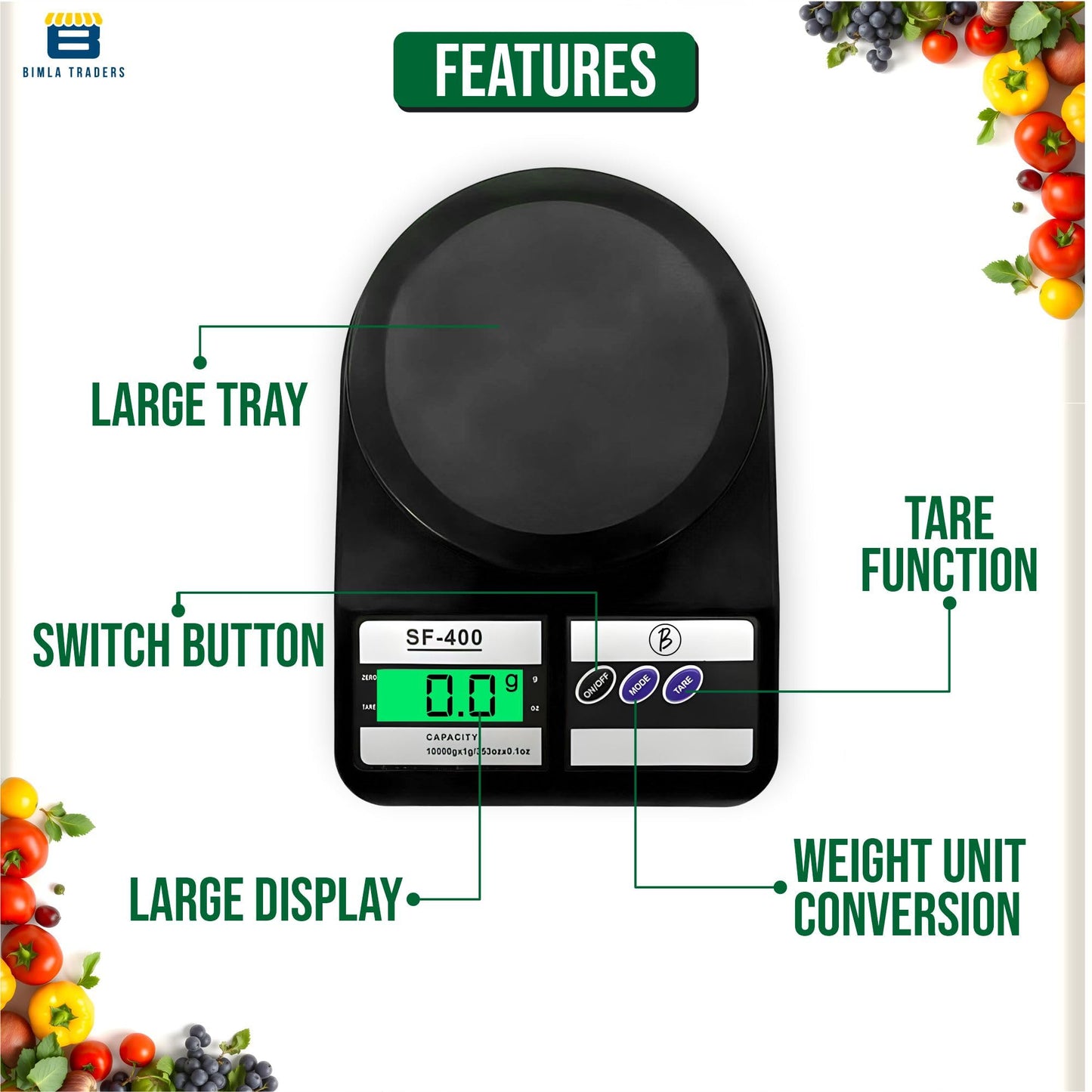 BTAG SF-400 SCALE | 10KG/1G | WHITE