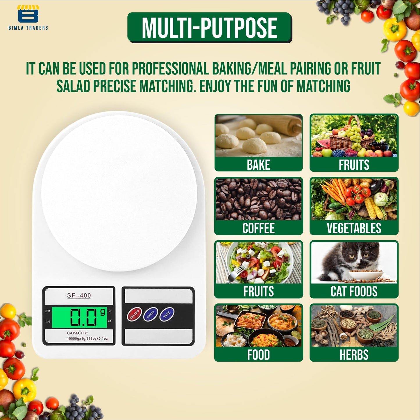 BTAG SF-400 SCALE | 10KG/1G | WHITE