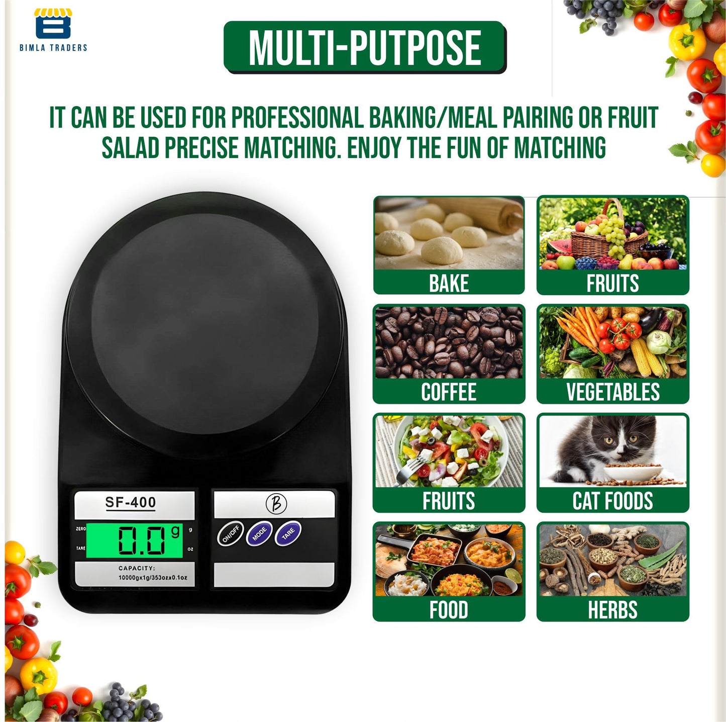 BTAG SF-400 SCALE | 10KG/1G | WHITE