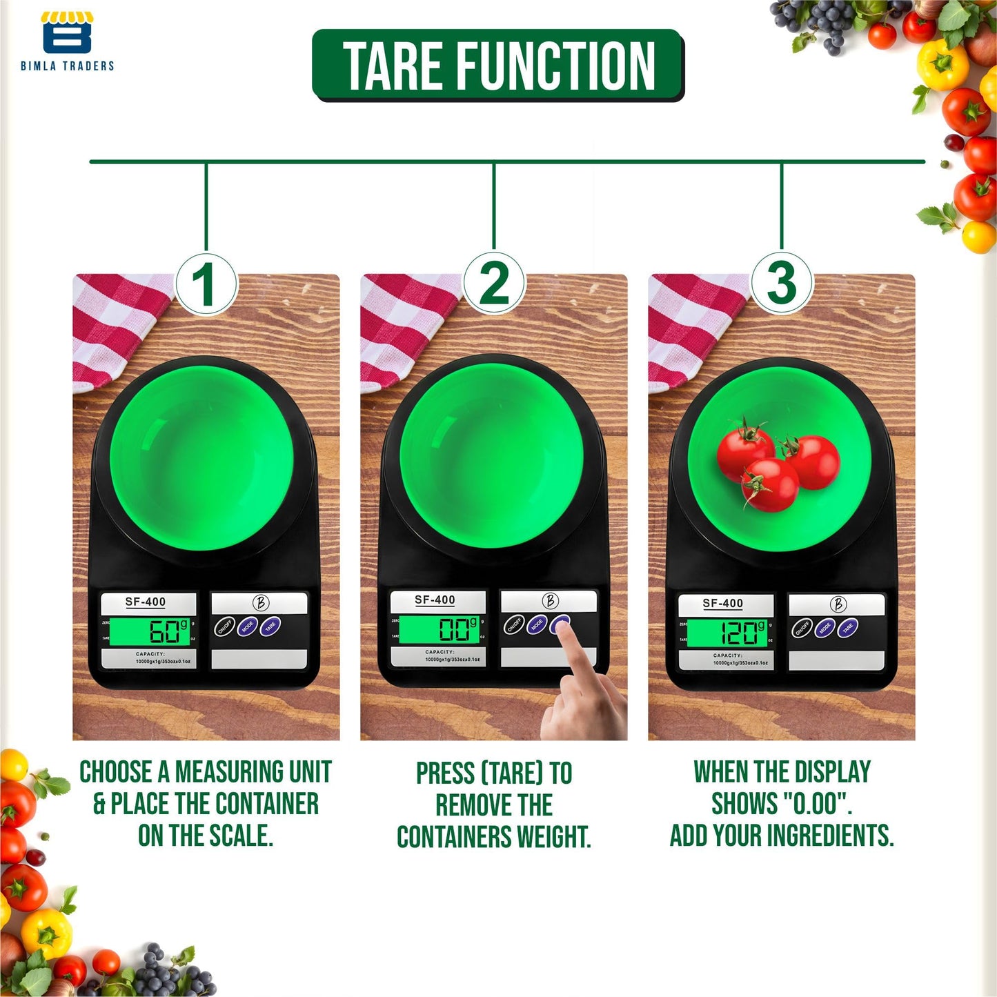 BTAG SF-400 SCALE | 10KG/1G | WHITE