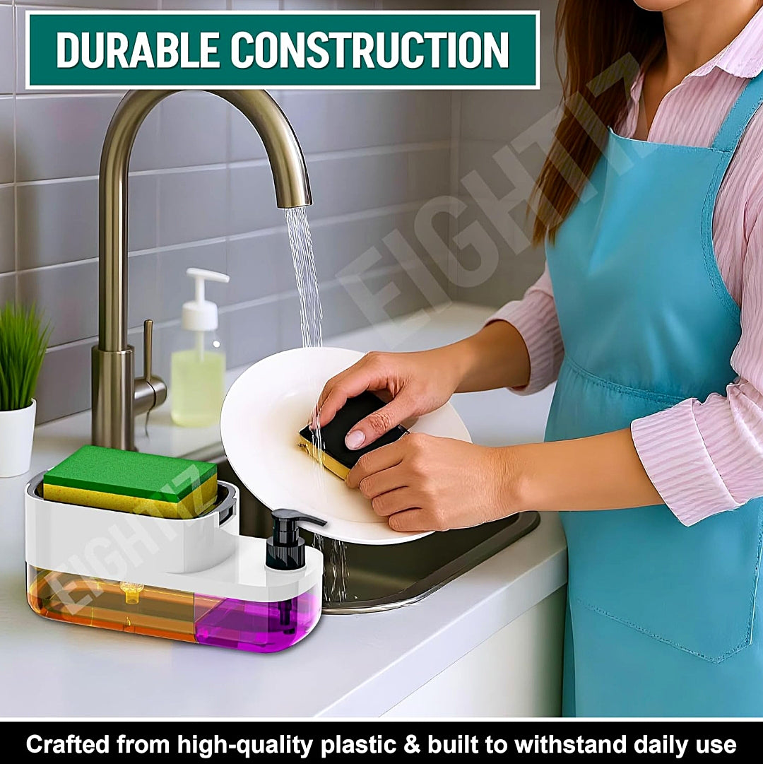 SR BRAND 3-IN-1 SOAP & SPONGE DISPENSER