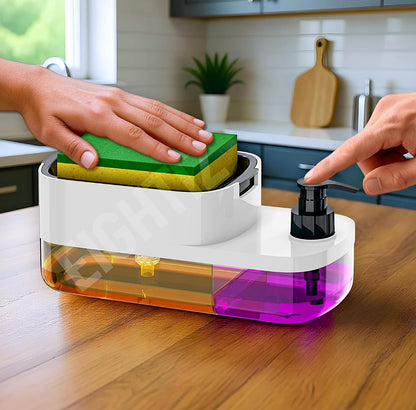 SR BRAND 3-IN-1 SOAP & SPONGE DISPENSER